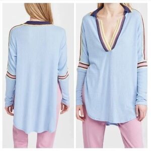 FREE PEOPLE RibKnit FEELING MAGICAL SWIT V-Neck Top